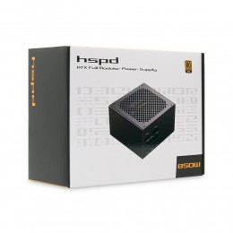 Блок питания/ Power Supply HSPD, 850W 80+ Gold (ATX, 2.52, Full modular, 1x24(20+4)pin 600mm, 2xCPU 8(4+4)pin 700mm, 2xPCIe*2 8(6+2)pin 600+150mm, 2xSATA*3 500+150+150mm, 1xMOLEX*3 500+150+150mm , Active, 120x120mm, 150x140x86mm, APFC, OVP, OPP, SCP, UVP,