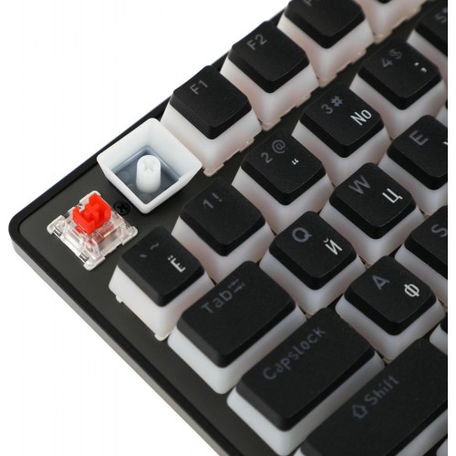 Клавиатура Acer OKW303 механическая USB для геймеров с LED подсветкой, черно-серая, 1.8м кабель (ZL.KBDCC.01D)