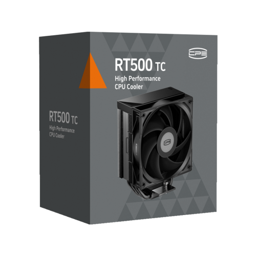 Кулер для процессора/ CPU Cooler PCCooler RT500 TC BK (245W, 4-pin PWM, 152mm, Al/Cu, 5x6mm, 1x120mm, 73.32CFM, 34.9dBA, 2200RPM, S: 1851/1700/1200/115X, AM5/AM4, black)
