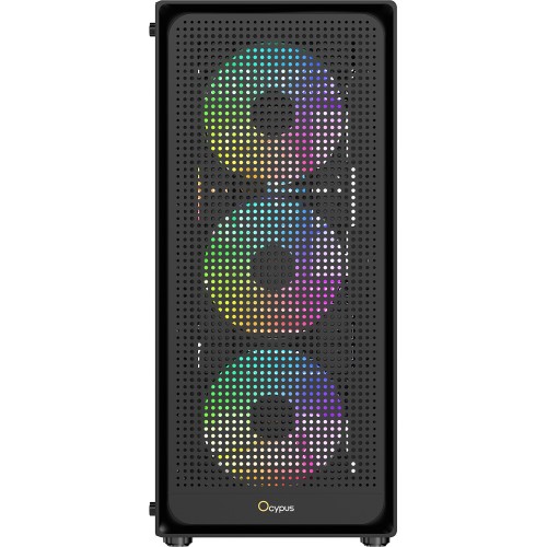 Корпус ПК Ocypus Gamma C50 BK ARGB – Mini-Tower с 4x120mm ARGB, USB 3.0 и 2xUSB 2.0 для mATX и mITX