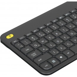 Клавиатура Logitech K400 Plus черный USB беспроводная Multimedia (920-007173)