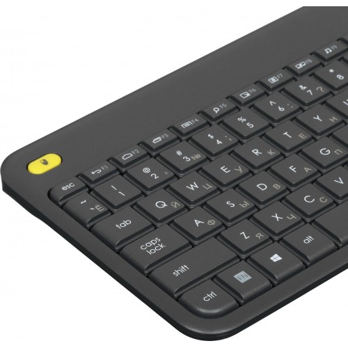 Клавиатура Logitech K400 Plus черная USB беспроводная мультимедийная - идеальный выбор для комфортного управления!