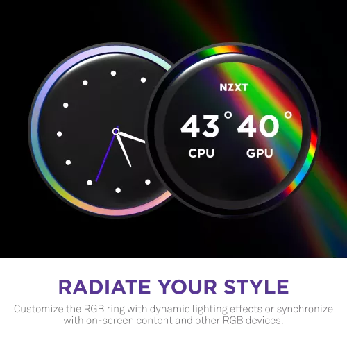 Система жидкостного охлаждения для ПК/ Water Cooling System NZXT Kraken Elite 420 RGB (350W, 420mm, LED temp., White/ Fans: 3x140mm, 98.61CFM, 34.5dBA, 2000RPM/ Pump height 65mm, 2800RPM, Rad thickness 27mm/ S: 1851, 1700, 1200, 115X, AM5, AM4) NZXT