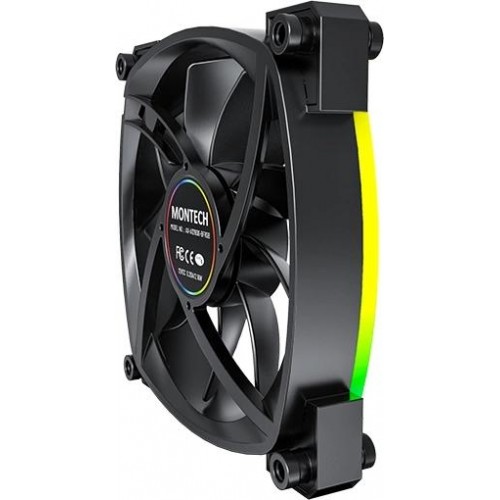 Вентилятор Montech AX120 ARGB 120x120x25 мм с 4-pin и низким уровнем шума 27дБ - идеальное решение для вашего корпуса