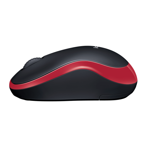 Мышь Logitech M185 черный/красный оптическая 1000dpi беспров. USB для ноутбука 2but (910-002633)