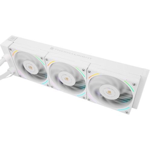 Водяное охлаждение для процессора/ Water Cooling System Thermalright Hyper Vision 360 (360mm, LED, White, ARGB/ Fans: 3x120mm, 69CFM, 27dBA, 2150RPM/ Pump height 68mm, 6400RPM, Rad thickness 27mm/ S: 1700, 1200, 1851, 115X, 2011, 2066, AM5, AM4) Thermalri