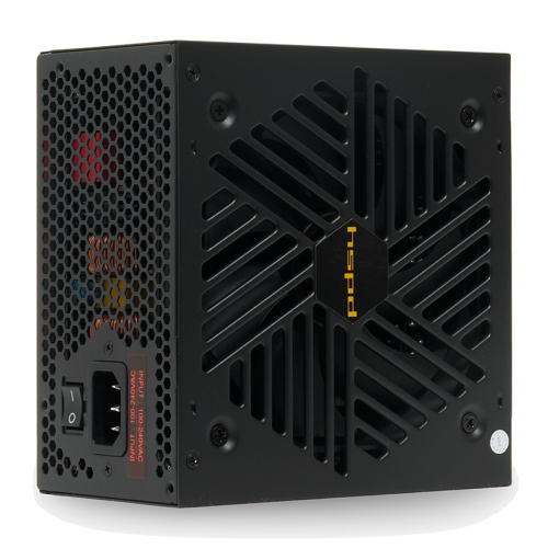 Блок питания/ Power Supply HSPD, 850W 80+ Gold (ATX, 3.1, PCIe 5.1, Full modular, 1x24(20+4)pin 600mm, 2xCPU 8(4+4)pin 700mm, 2xPCIe*2 8(6+2)pin 550+150mm, 1x12V(2x6) 12+4pin 600W 550mm 2xSATA*3 500+150+150mm, 1xMOLEX4pin*3+FDD 500+150+150+150mm , Active,