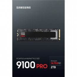 Твердотельный накопитель/ Samsung SSD 9100 PRO, 2000GB, M.2(22x80mm), NVMe 2.0, PCIe 5.0 x4, V-NAND TLC, R/W 14700/13400MB/s, IOPs 1 850 000/2 600 000, TBW 1200, DWPD 0.3 (12 мес.)