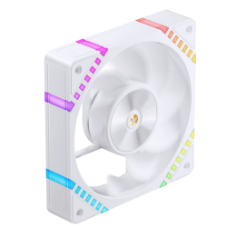 Кулер для корпуса/ Case Cooler JONSBO HF2-120WR Reverse (120x120x25mm, 4-pin PWM, ARGB, 63.3CFM, 29.5dBA, 2200RPM, White)