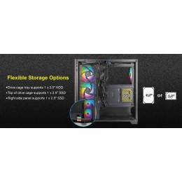 Корпус Azza Neptune черный ATX 5x120mm 2x140mm 2xUSB2.0 1xUSB3.0 audio bott PSU [NEPTUNE CSAZ-491]