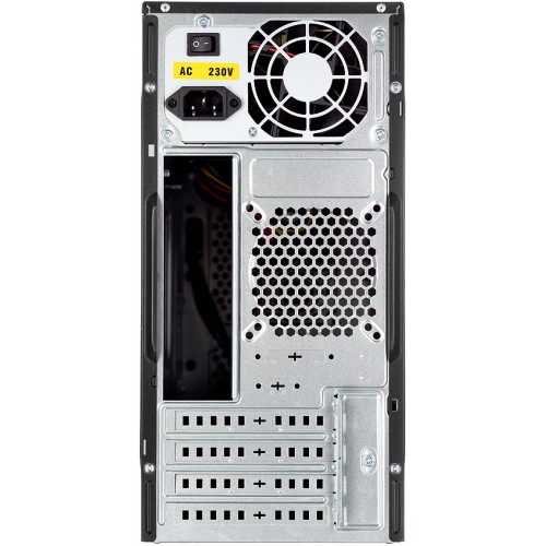 Корпус с блоком питания 450Вт./ Case Foxline FL-702, mATX, 1x5.25EXT, 1x3.5EXT, 2x3.5INT, 2xUSB2.0, HDA, w/o FAN, w/450W ATX PSU, w/1.2m EU pwr cord Foxline