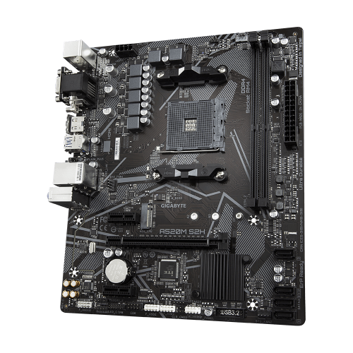 Материнская плата GIGABYTE A520 sAM4: 2xDDR4 до 64GB, HDMI 2.1, mATX для мощных сборок