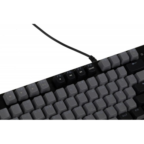 Клавиатура A4Tech B828N для геймеров с LED-подсветкой, USB, черный/серый, 1.8 м кабель