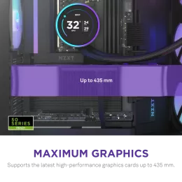 Корпус без блока питания/ Case NZXT H9 Flow RGB (2025), Midi-Tower, TG, 3x140mm RGB + 1x120mm, 2xUSB-A 3.2 + 1xUSB-C 3.2, E-ATX, ATX, mATX, mITX Black