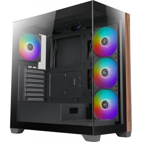Корпус Azza Neptune черный ATX с 5 вентиляторами, USB 2.0/3.0 и аудио выходом - Модель NEPTUNE CSAZ-491