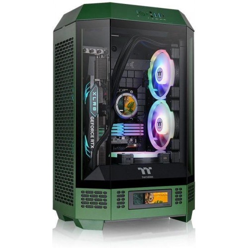 Корпус Thermaltake The Tower 300 Racing Green для mATX с 8 вентиляторами 120мм и 6 140мм, 2xUSB 3.0 и аудио выходом - идеальный выбор для мощного ПК [CA-1Y4-00SCWN-00]