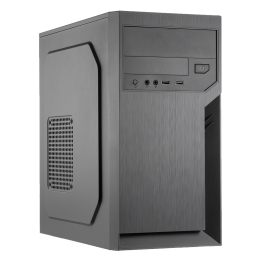 Корпус с блоком питания 450Вт./ Case Foxline FL-702, mATX, 1x5.25EXT, 1x3.5EXT, 2x3.5INT, 2xUSB2.0, HDA, w/o FAN, w/450W ATX PSU, w/1.2m EU pwr cord