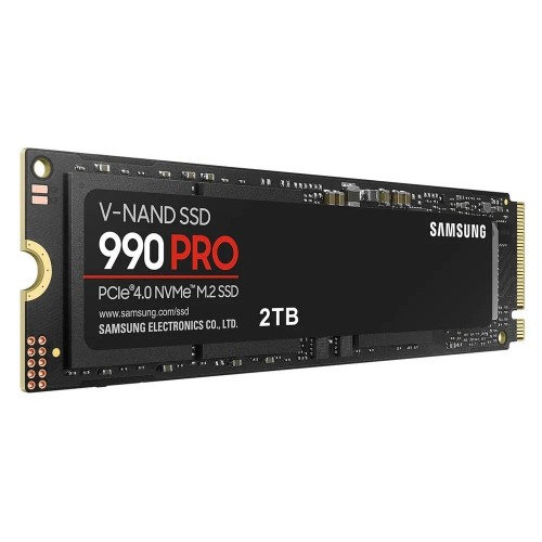 Твердотельные накопители/ Samsung SSD 990 PRO, 2000GB, M.2(22x80mm), NVMe 2.0, PCIe 4.0 x4, V-NAND TLC, R/W 7450/6900MB/s, IOPs 1 400 000/1 550 000, DRAM buffer 2048MB, TBW 1200, DWPD 0.33 (12 мес.) Samsung Electronics
