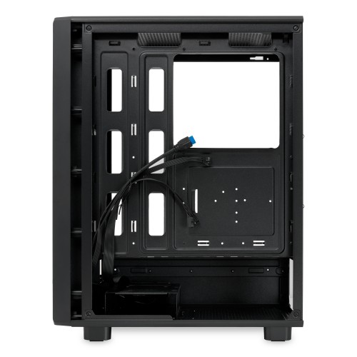 Корпус без блока питания/ Case HSPD M510, Mesh Mid Tower, Black, TG, 0.5 SPCC, no fans ATX, mATX, mITX 180/280/160mm 1x2.5", 1x3.5", 7xPCI 1xUSB-A 3.0, 1xUSB-A 1.0 517x277x418mm HSPD