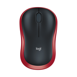Мышь Logitech M185 черный/красный оптическая 1000dpi беспров. USB для ноутбука 2but (910-002633)