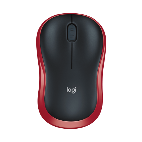 Мышь Logitech M185 черный/красный оптическая 1000dpi беспров. USB для ноутбука 2but (910-002633)