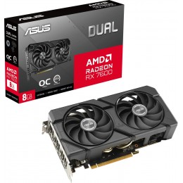 Видеокарта Asus PCI-E 4.0 DUAL-RX7600-O8G-EVO AMD Radeon RX 7600 8Gb 128bit GDDR6 2280/18000 HDMIx1 DPx3 HDCP Ret