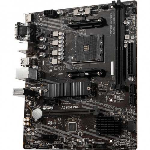 Материнская плата MSI A520 для AMD sAM4 | 64GB DDR4, HDMI 2.1, PCIe 3.0, mATX - Оптимальное решение для вашего ПК