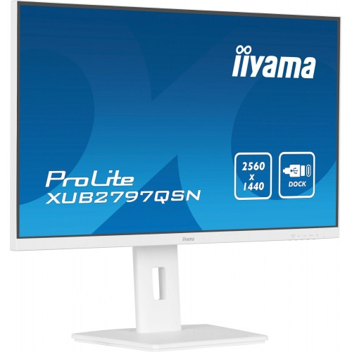 Монитор Iiyama 27" ProLite XUB2797QSN-W2 белый IPS LED 1ms 16:9 HDMI M/M матовая HAS Piv 1300:1 300cd 178гр/178гр 2560x1440 100Hz DP Quad HD 2K (1440p) USB 6.1кг