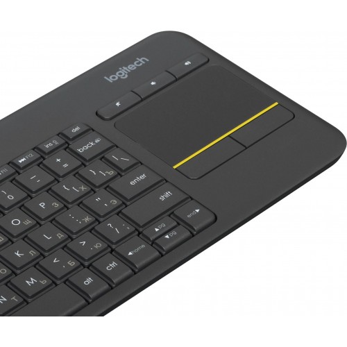 Клавиатура Logitech K400 Plus черная USB беспроводная мультимедийная - идеальный выбор для комфортного управления!