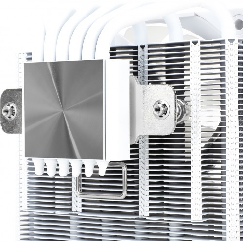 Кулер для процессора/ CPU Cooler Thermalright AXP-120 X67 White Argb (4-pin PWM, 52mm, Ni/Cu, 6x6mm, ARGB, 1x120mm, 59CFM, 26.1dBA, 1800RPM, S: 1851/1700/1200/115X, 2011, 2066, AM5/AM4, white) Thermalright