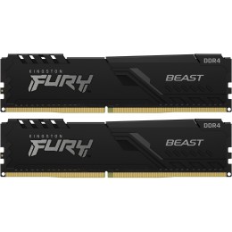 Память оперативная/ Kingston 64GB 3200MT/s DDR4 CL16 DIMM (Kit of 2) FURY Beast Black