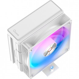 Кулер для процессора/ CPU Cooler Ocypus Delta A40 WH ARGB (220W, 4-pin PWM, 156.7mm, Al/Cu, 4x6mm, ARGB, 1x120mm, 73CFM, 29dBA, 2000RPM, S: 1851/1700/1200/115X, AM5/AM4, white)