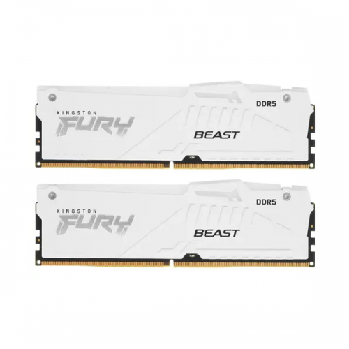 Купить оперативную память Kingston 32GB DDR5 6000MT/s CL30 DIMM (2 шт) FURY Beast White RGB EXPO