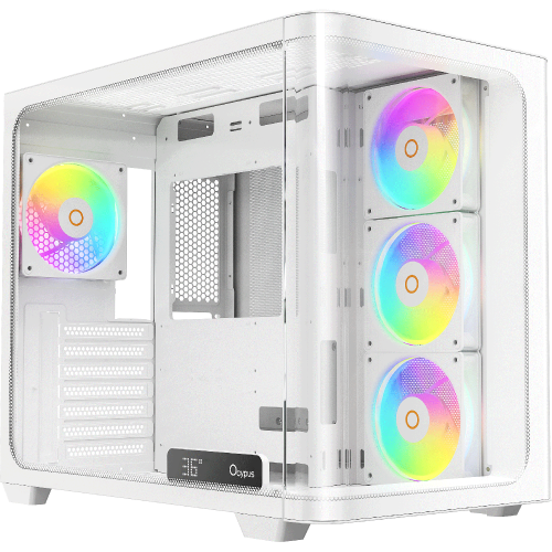 Корпус ПК Ocypus Iota C70 Curve WH ARGB - Midi-Tower с 4x120mm ARGB, USB-C 3.1 и поддержкой ATX/mATX/mITX