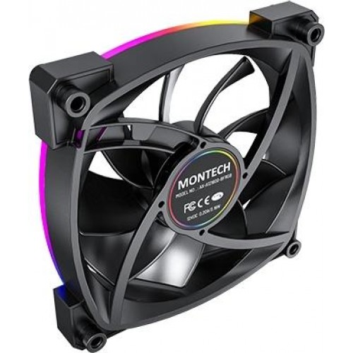 Вентилятор Montech AX120 ARGB 120x120x25 мм с 4-pin и низким уровнем шума 27дБ - идеальное решение для вашего корпуса