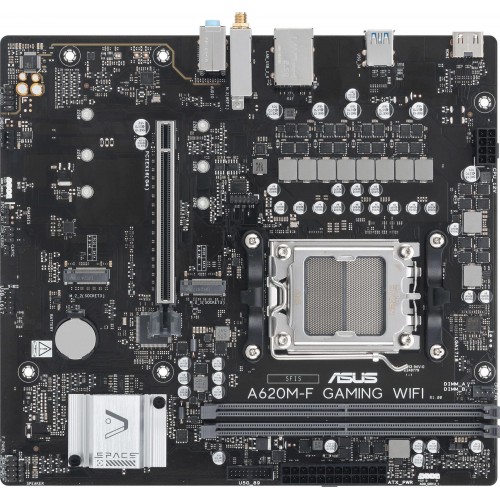 Материнская плата Asus A620M-F GAMING WIFI AM5: 2xDDR5, mATX, 8ch, 2.5G, RAID, HDMI