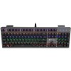 Клавиатура Оклик 970G Dark Knight: Механическая Игровая Клавиатура с LED Подсветкой, Черный/Серебристый, USB, 1.5м Кабель