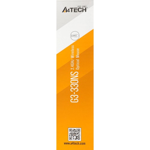 Мышь A4Tech G3-330NS черный оптическая 1200dpi silent беспров. USB 3but