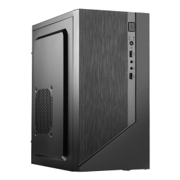 Корпус с блоком питания 450Вт./ Case Forza mATX, 450W, 2xUSB2.0, Black, w/o FAN, 12 cm fan PSU, power cord