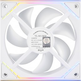 Кулер для корпуса/ Case Cooler Thermalright TL-M12RW Reverse (124x120x25mm, 4-pin PWM, ARGB, 42.6CFM, 23.2dBA, 1500RPM, White)