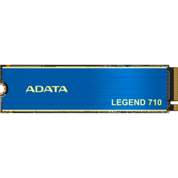 Твердотельный накопитель/ ADATA SSD LEGEND 710, 512GB, M.2(22x80mm), NVMe 1.4, PCIe 3.0 x4, 3D NAND, R/W 2400/1000MB/s, IOPs 90 000/150 000, TBW 130, DWPD 0.23, with Heat Sink (3 года)