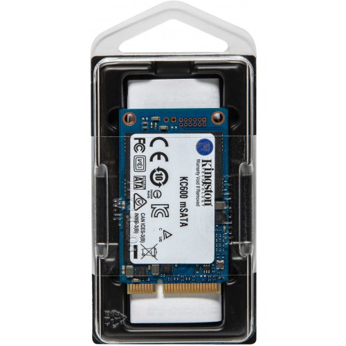 Купить Kingston SSD KC600 256GB mSATA – Высокоскоростной Твердотельный Накопитель с 3D TLC и DRAM буфером 256MB