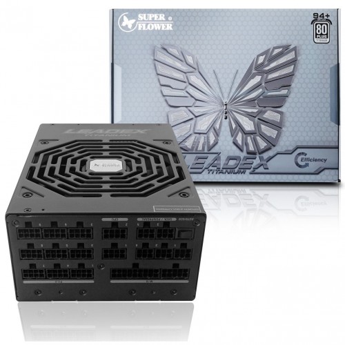блок питания 1600 Ватт/ Power Supply Super Flower Leadex Titanium, 1600W, ATX, 140mm, 14xSATA, 9xPCI-E(6+2), 5xPCI-E(6), APFC, 80+ Titanium, Full Modular Super Flower