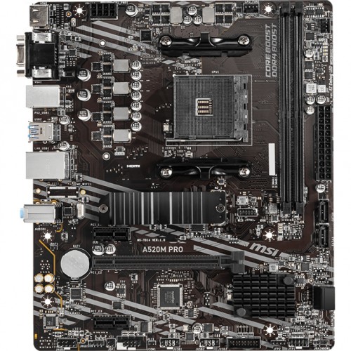Материнская плата MSI A520 для AMD sAM4 | 64GB DDR4, HDMI 2.1, PCIe 3.0, mATX - Оптимальное решение для вашего ПК