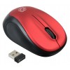 Беспроводная оптическая мышь Оклик 665MW черная/красная 1600dpi с USB для ноутбука - 3 кнопки