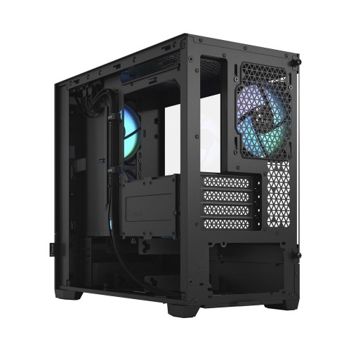 Корпус ПК без блока питания/ Case Fractal Design Pop Mini Air RGB TG Clear Tint, Mini-Tower, 3x120mm RGB, 2xUSB-A 3.2 mATX, mITX Black Fractal Design