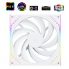 Кулер для корпуса/ Case Cooler Thermalright TL-M14W (140x144x25mm, 4-pin PWM, ARGB, 88.75CFM, 23.7dBA, 1500RPM, White)