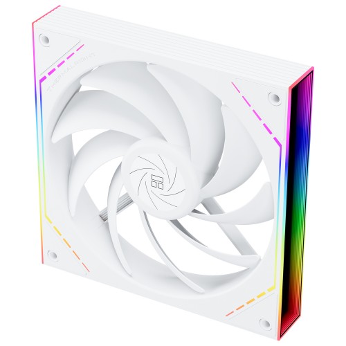Кулер для корпуса/ Case Cooler Thermalright TL-M14W (140x144x25mm, 4-pin PWM, ARGB, 88.75CFM, 23.7dBA, 1500RPM, White)
