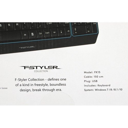 Клавиатура A4Tech FK15 черная USB с кабелем 1.5 м - надежный выбор для вашего компьютера