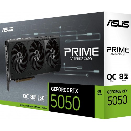Купить видеокарту Asus PRIME-RTX5050-O8G с NVIDIA GeForce RTX 5050, 8Gb GDDR6 – Высокая производительность и современный интерфейс PCI-E 5.0